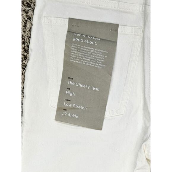 Everlane The 90s Cheeky Jean Bone 27 Regular High Rise Low Stretch NWT - Picture 9 of 9